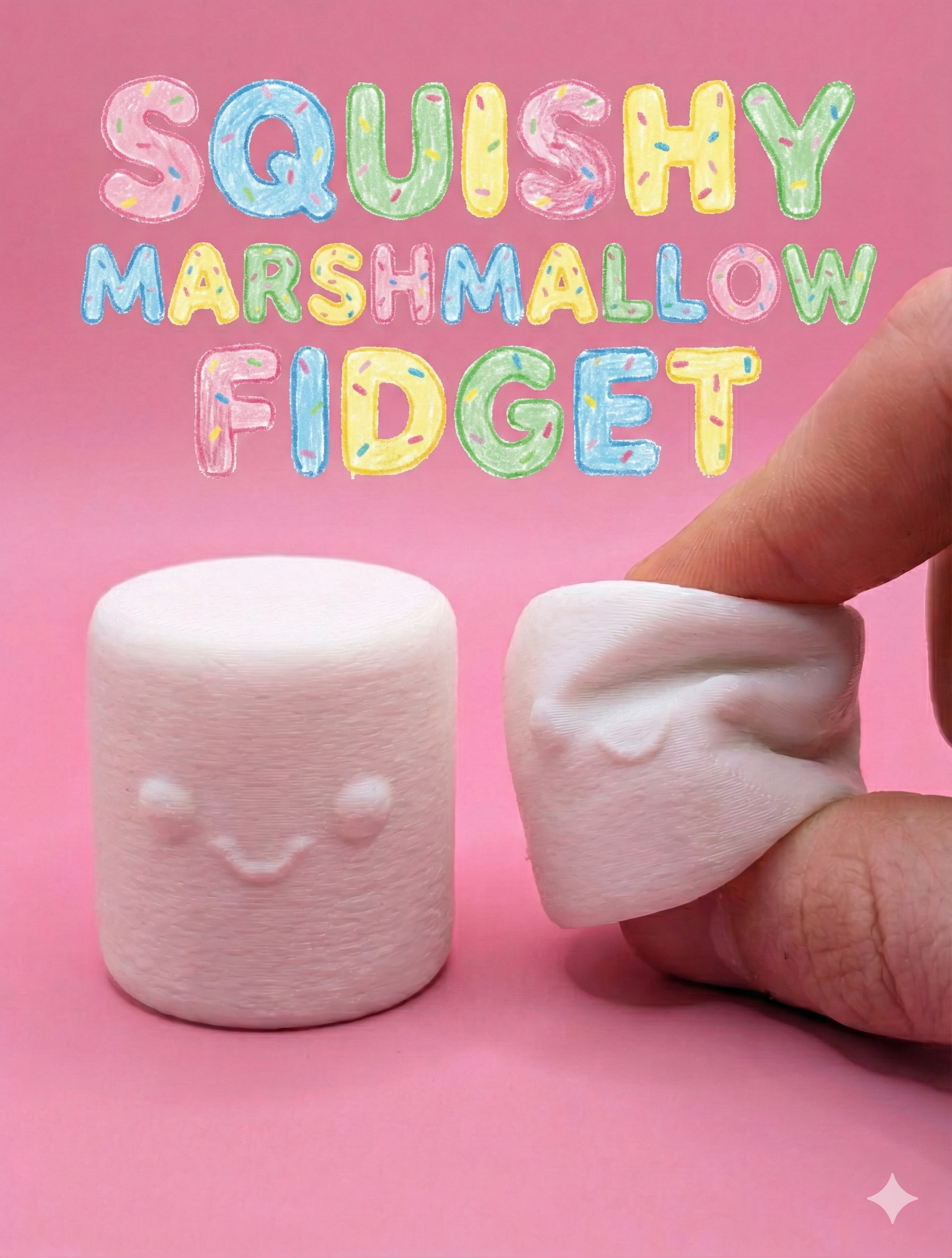 Squishy Marshmallow Fidget - Stress Relief TPU