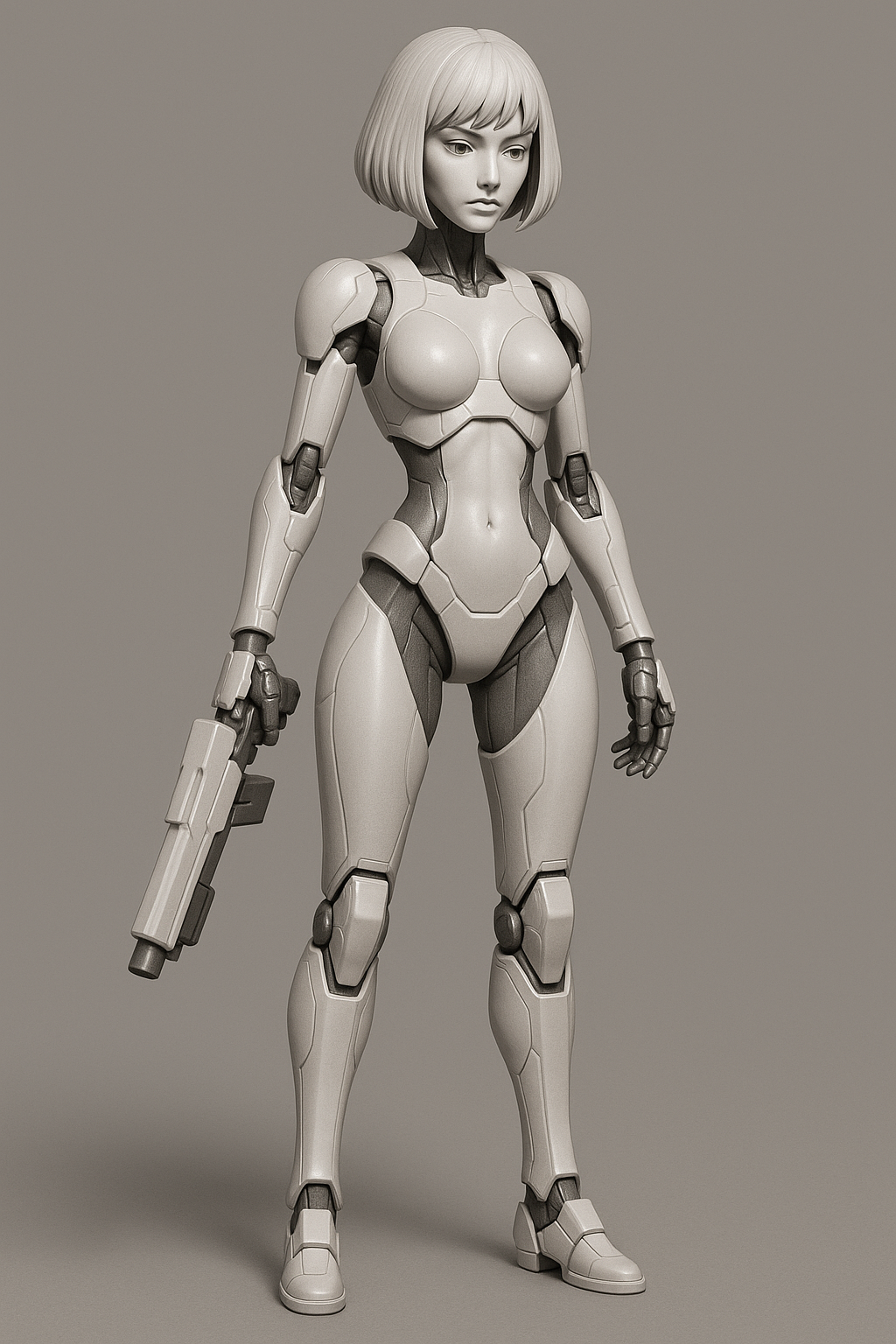 sci-fi girl warrior suit