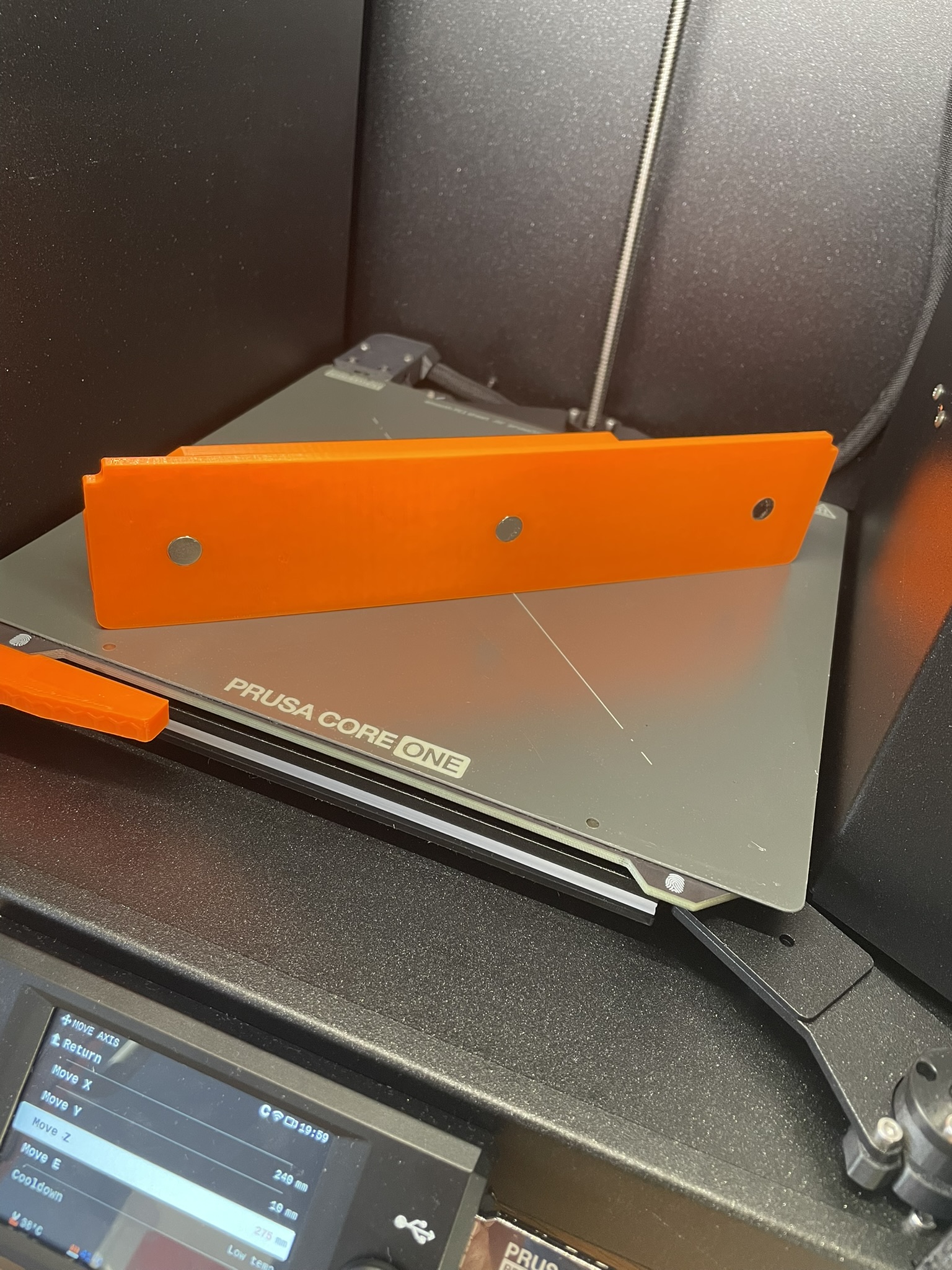 coreone purge bin with wiper for 10x3mm magnets