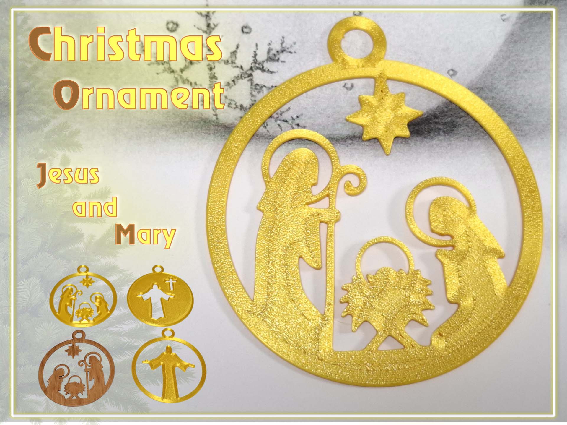 Christmas Ornament _ Jesus and Mary