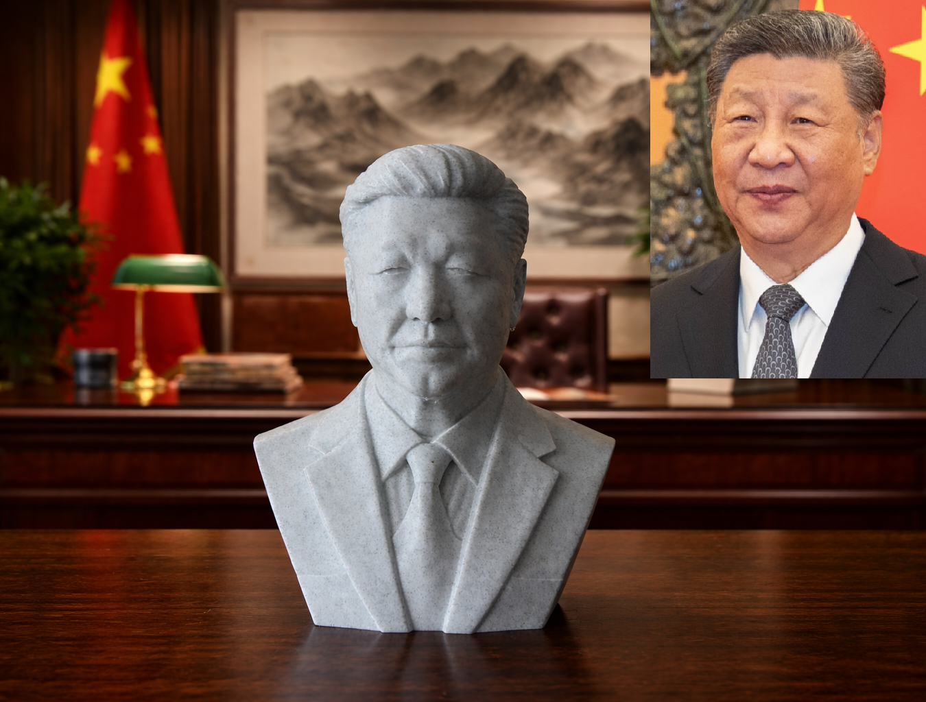 Xi Jinping — Bust 3D model by Julien Mairy