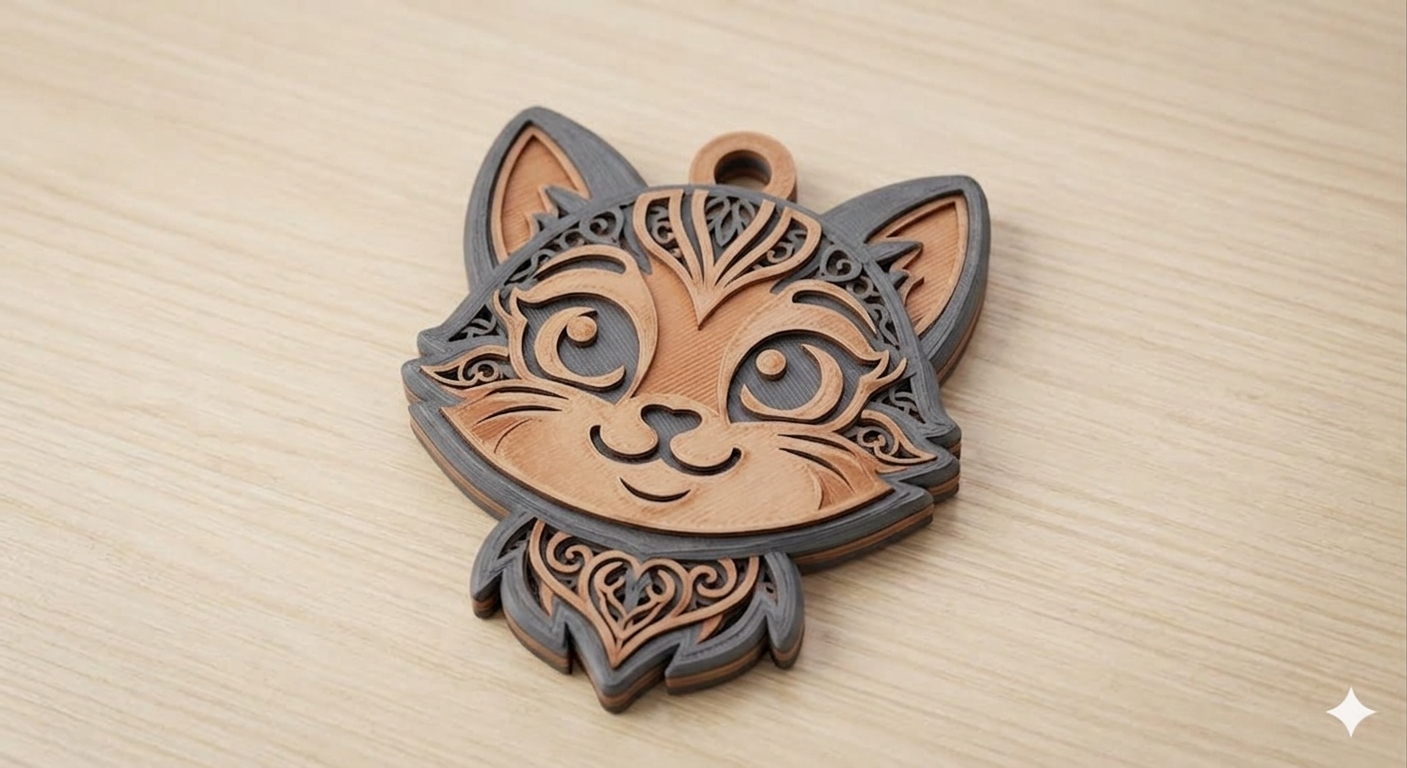 cat keychain