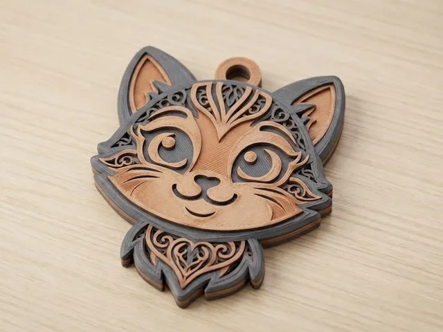 cat keychain