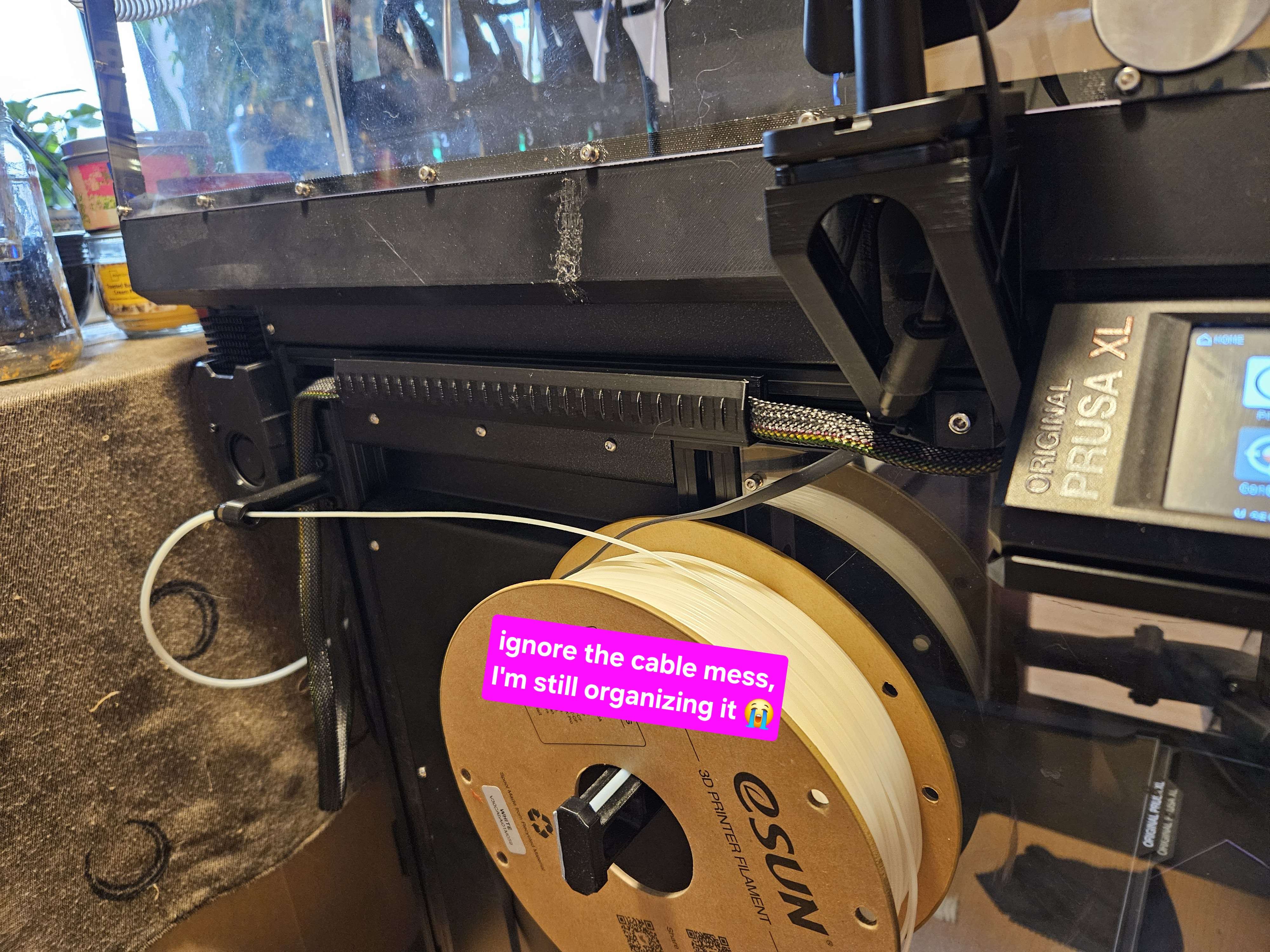 Prusa XL cable management conduit (horizontal)