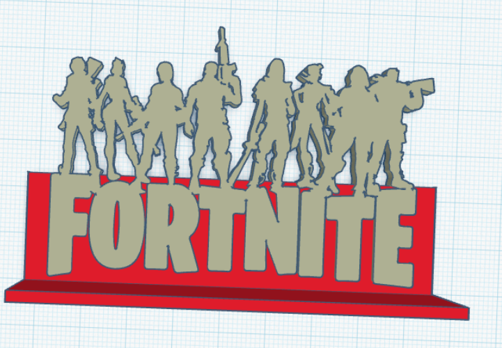 Fortnite standing statuette - inscription on the shelf,