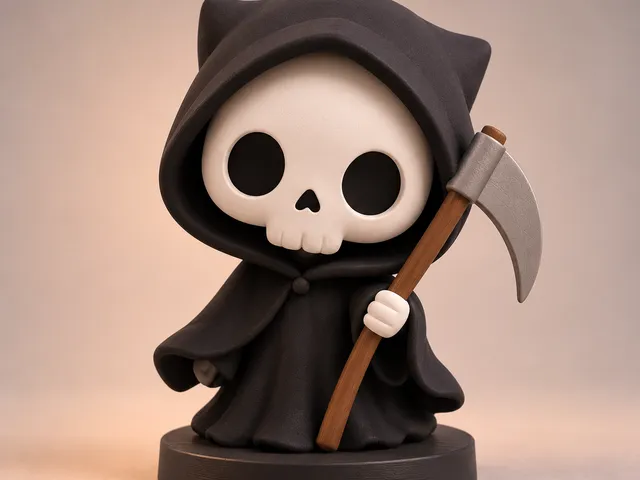 Halloween Chibi #4 – Little Grim Reaper | Easy to Print