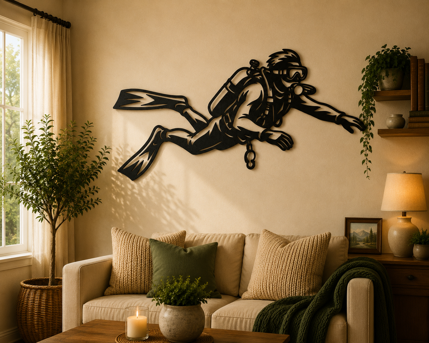 Scuba Diver 2D Wall Art