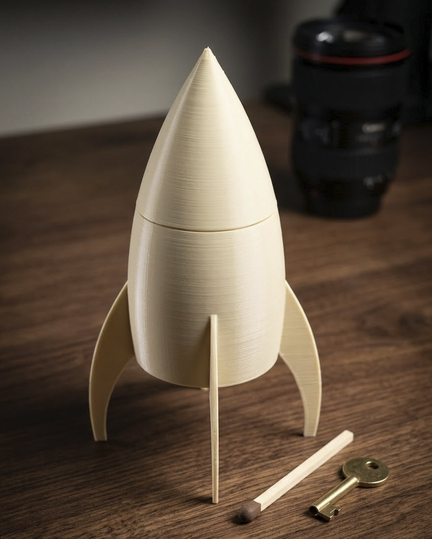 The "Rocket Stash" - Kids' Toy and Secret Storage Container