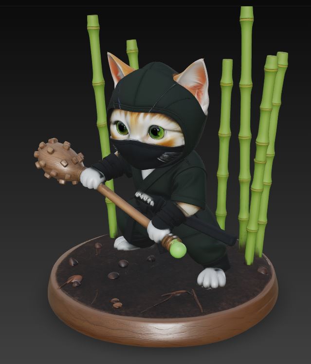 Miniatura 2 do modelo 3D NINJA CAT