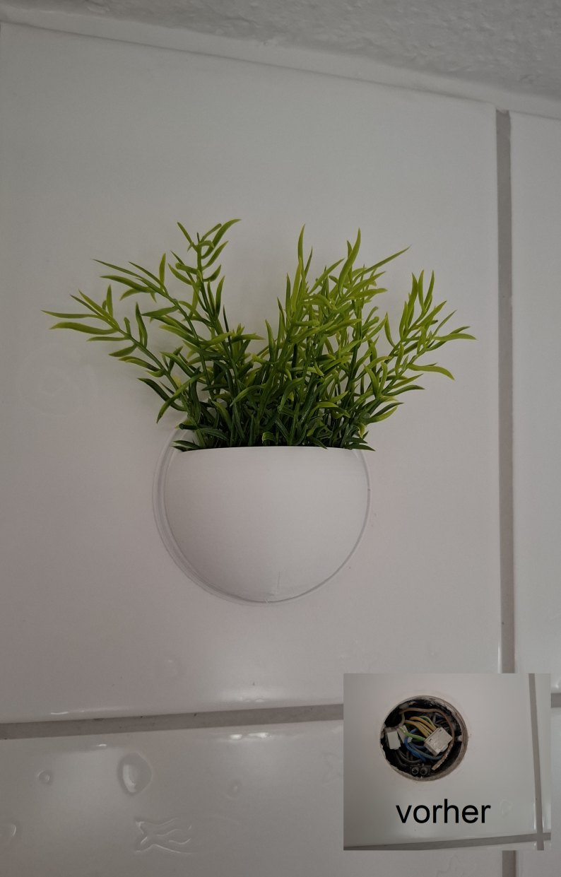 Dekorative Abdeckung für Verteilerdosen (70mm) / Junction Box Cover with Wall Planter