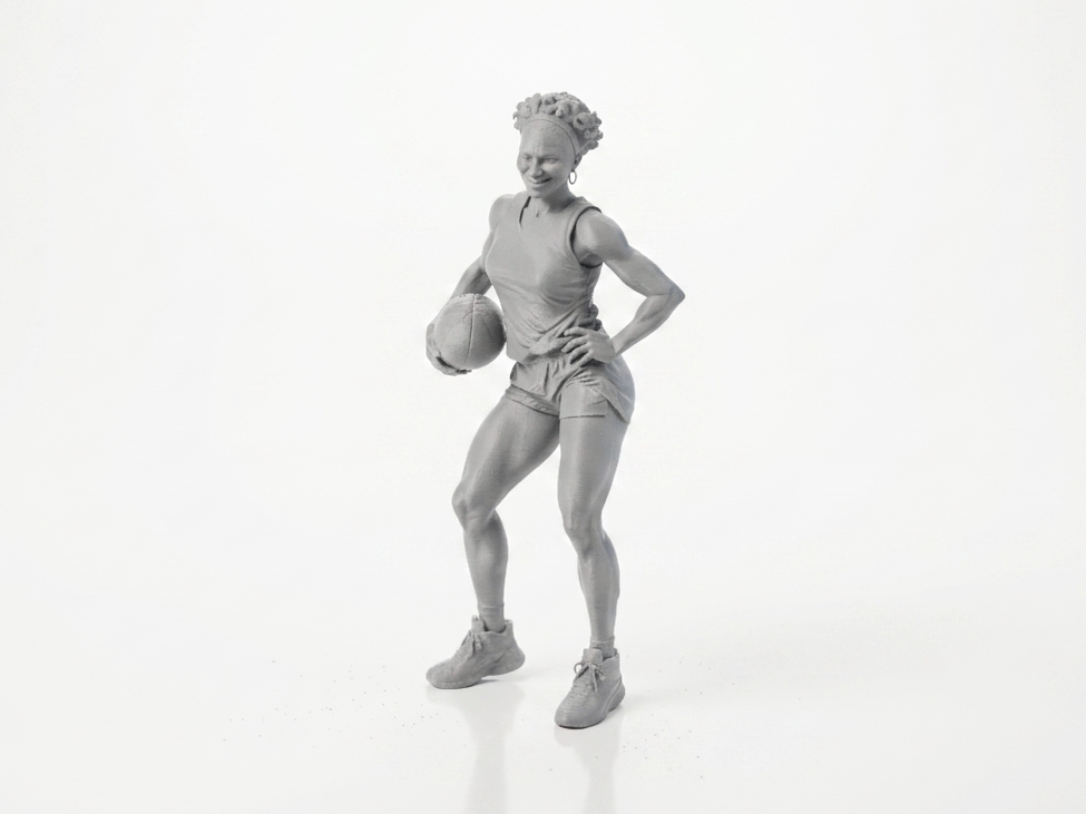BBall Lady Basketball Player Female Figurine 3D Printable