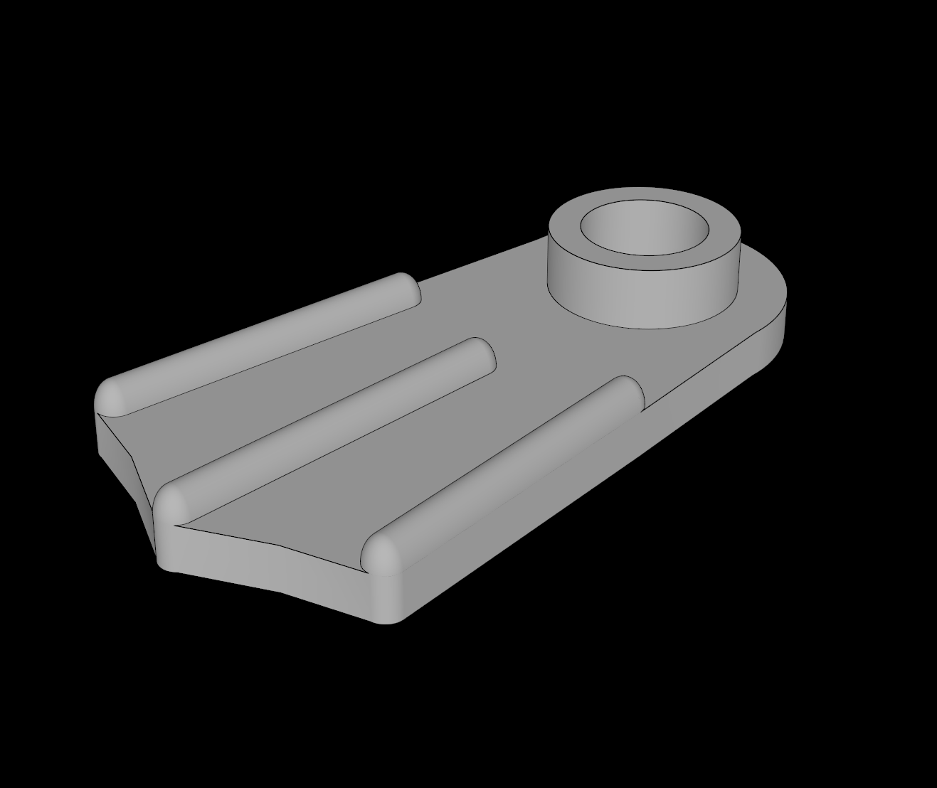 Lego Compatible (10190.dat) Minifig Flipper Thick 3D model by thall72