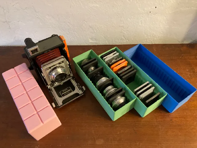 Lens Board Organiser,  Century Graphic, Gridfinity Compatible (2x3 Baby Graflex)