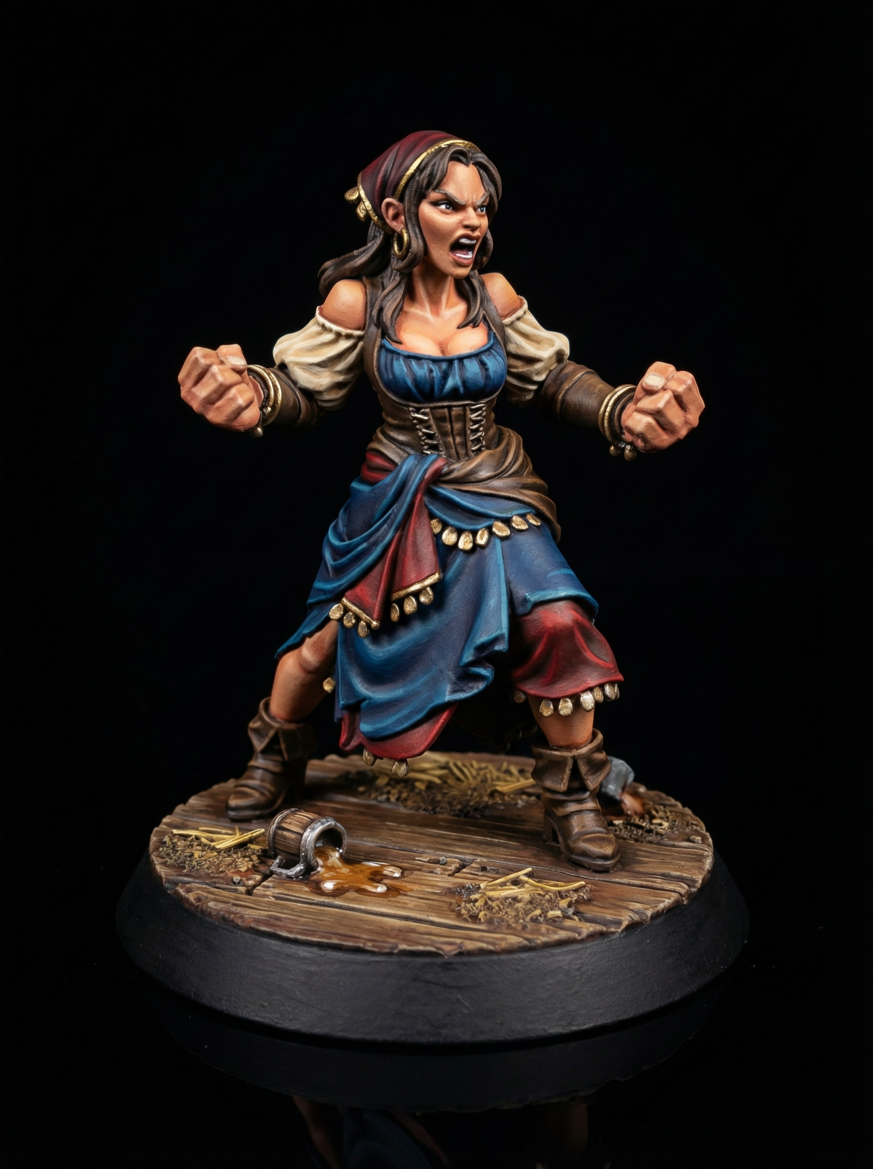 FREE NPC Female Patron Fantasy Miniatures 32mm STL for TTRPG