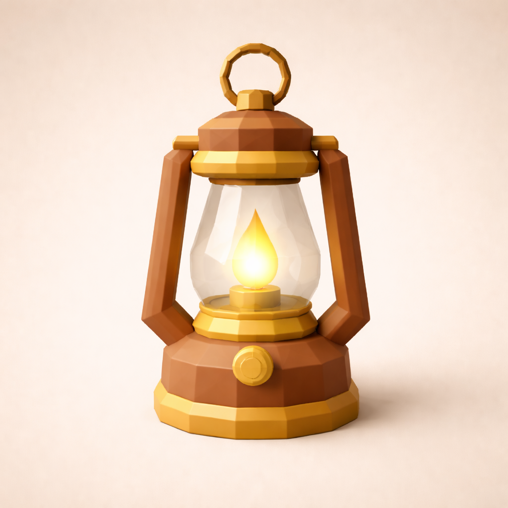 Low Poly Camping Lantern