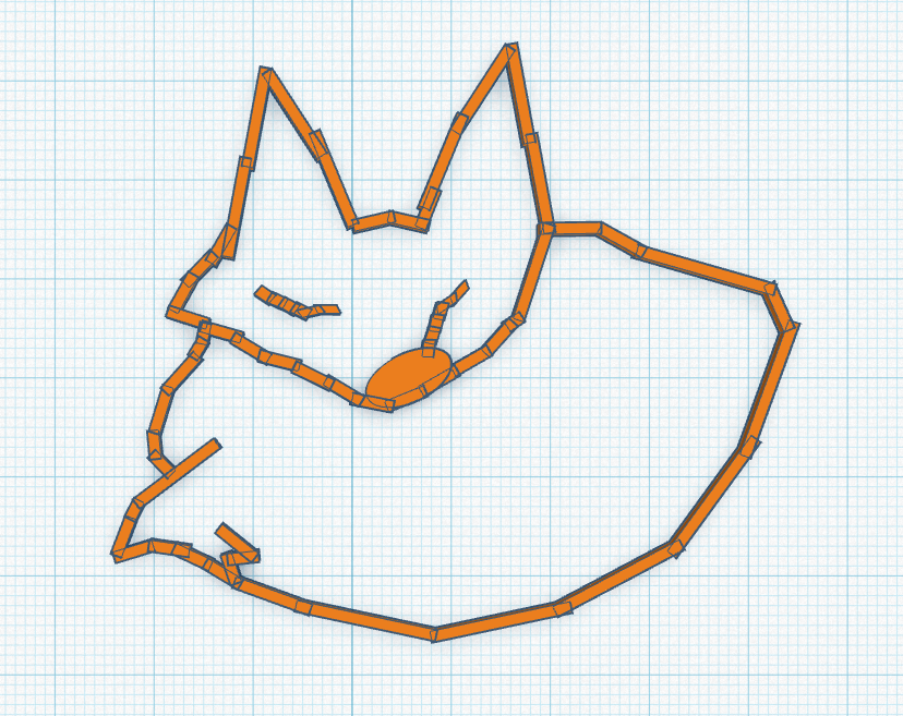 fox wall art 3D model