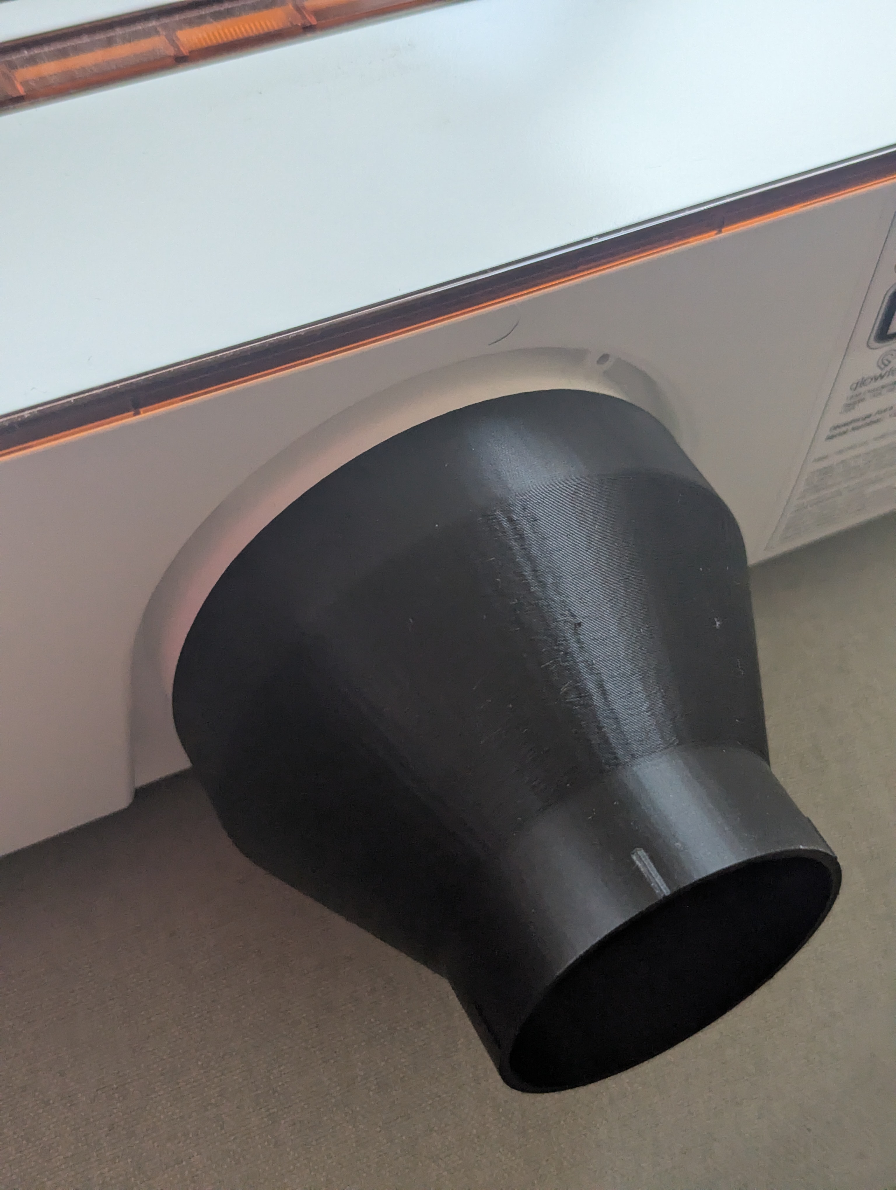 Glowforge Aura 4" to XTool Smoke Purifier F1 or AP2 3" vent hose adapter