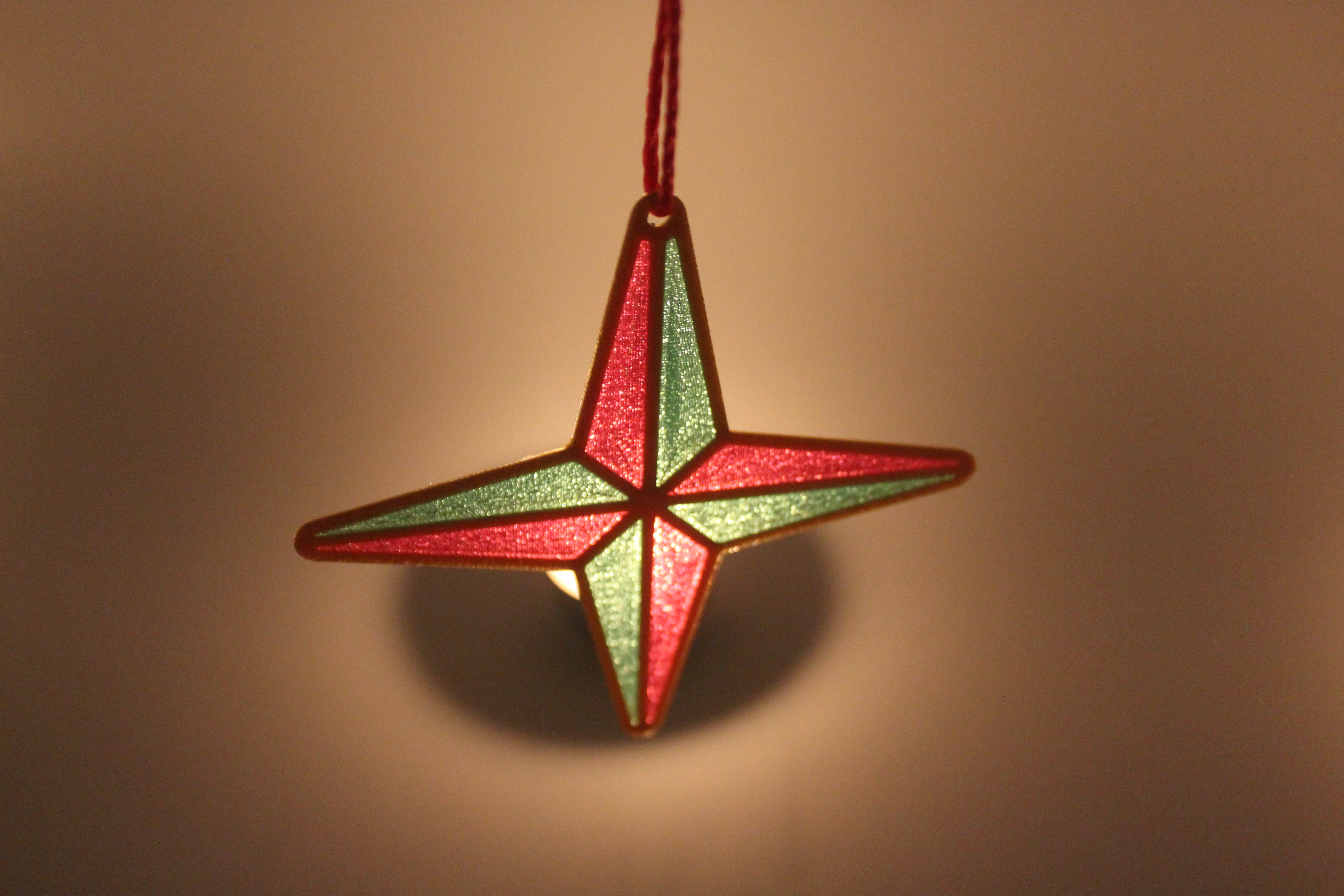 Star ornament | stained glass look | multicolor, translucent