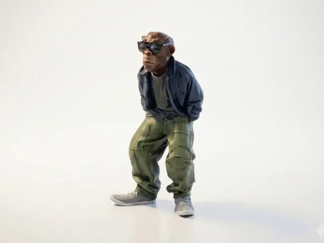 Cool Monkey Figurine Animal Collectible 3D Printable