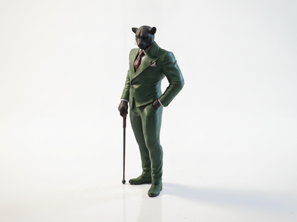 Dapper Cheetah Gentleman Figurine Animals 3D Printable