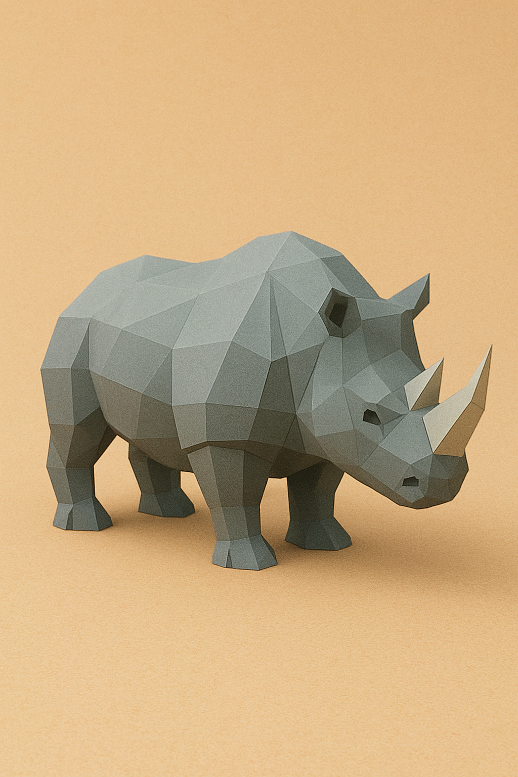 Low poly rhinoceros