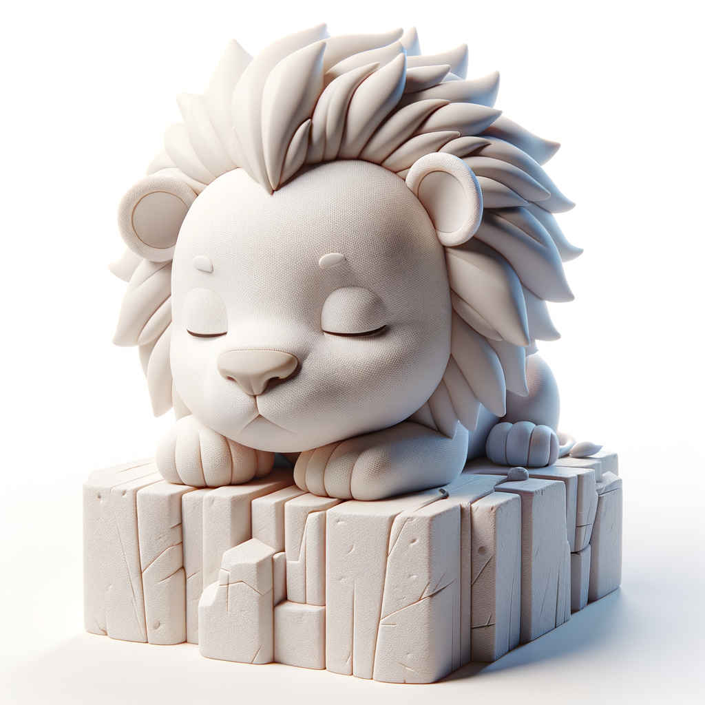 Cute sleeping Lion