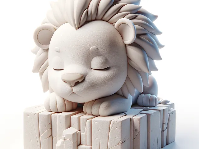 Cute sleeping Lion