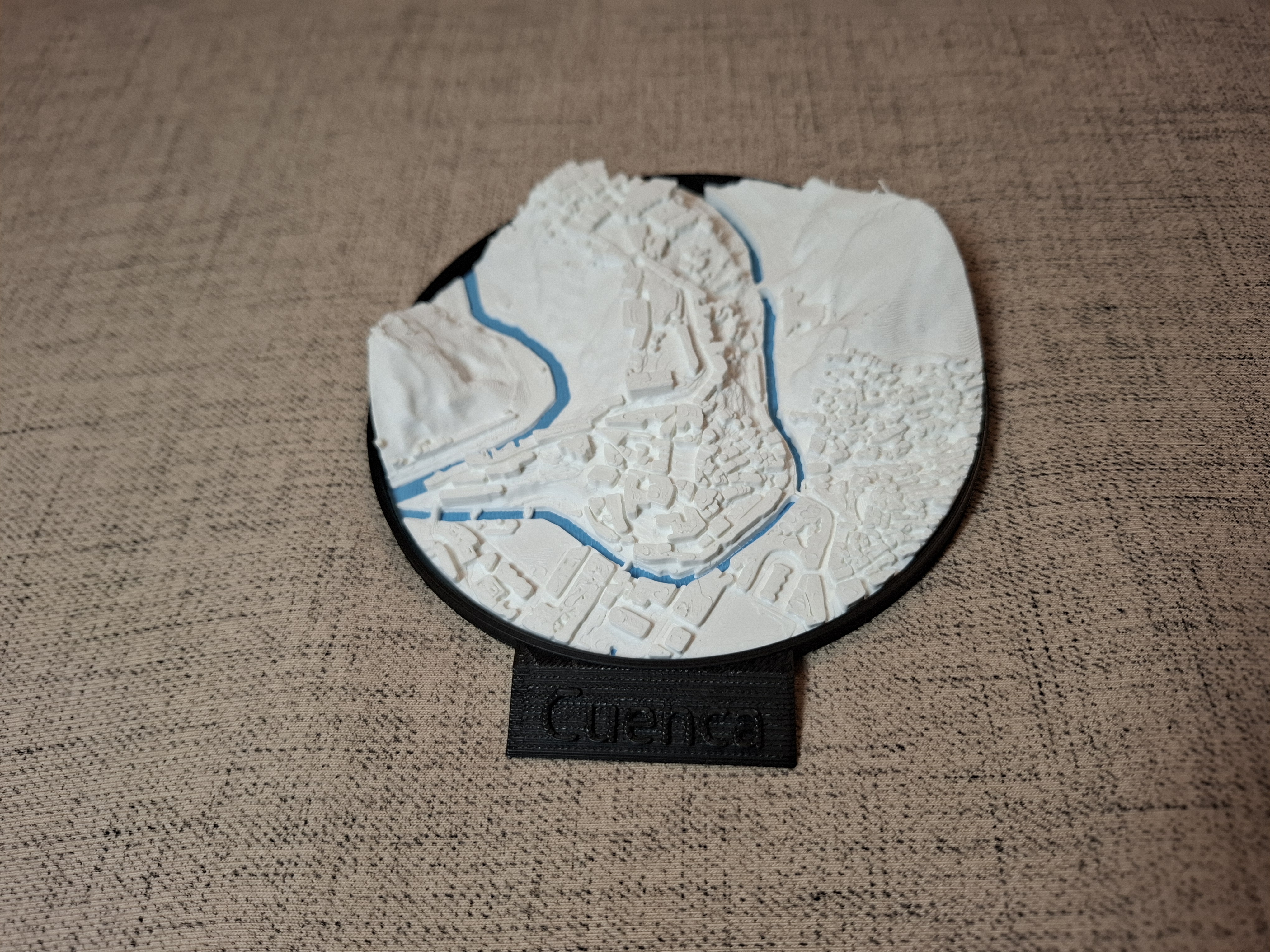 Cuenca Spain Topographic Map Medallion