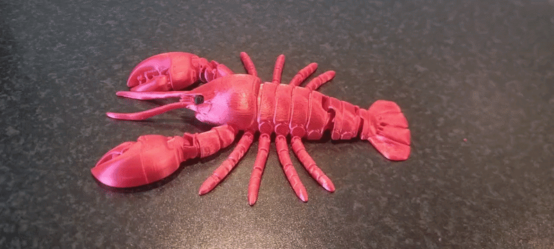 Aticulated prin in place flexi lobster