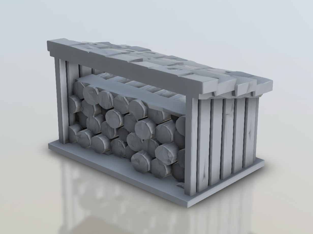 28mm Wargame Log Bunkers