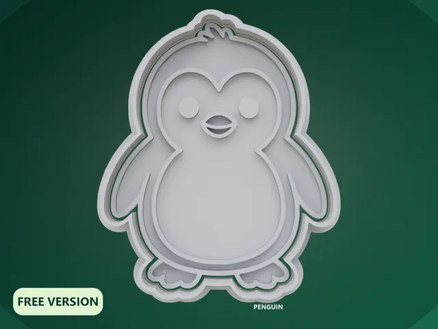 Penguin Friends Penguin Cookie Cutter STL – 3D Print Biscuit Mold Set
