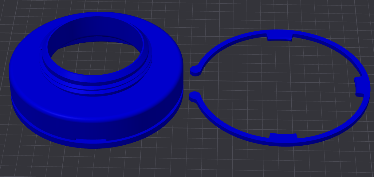Threaded lamp adapter for moon globe