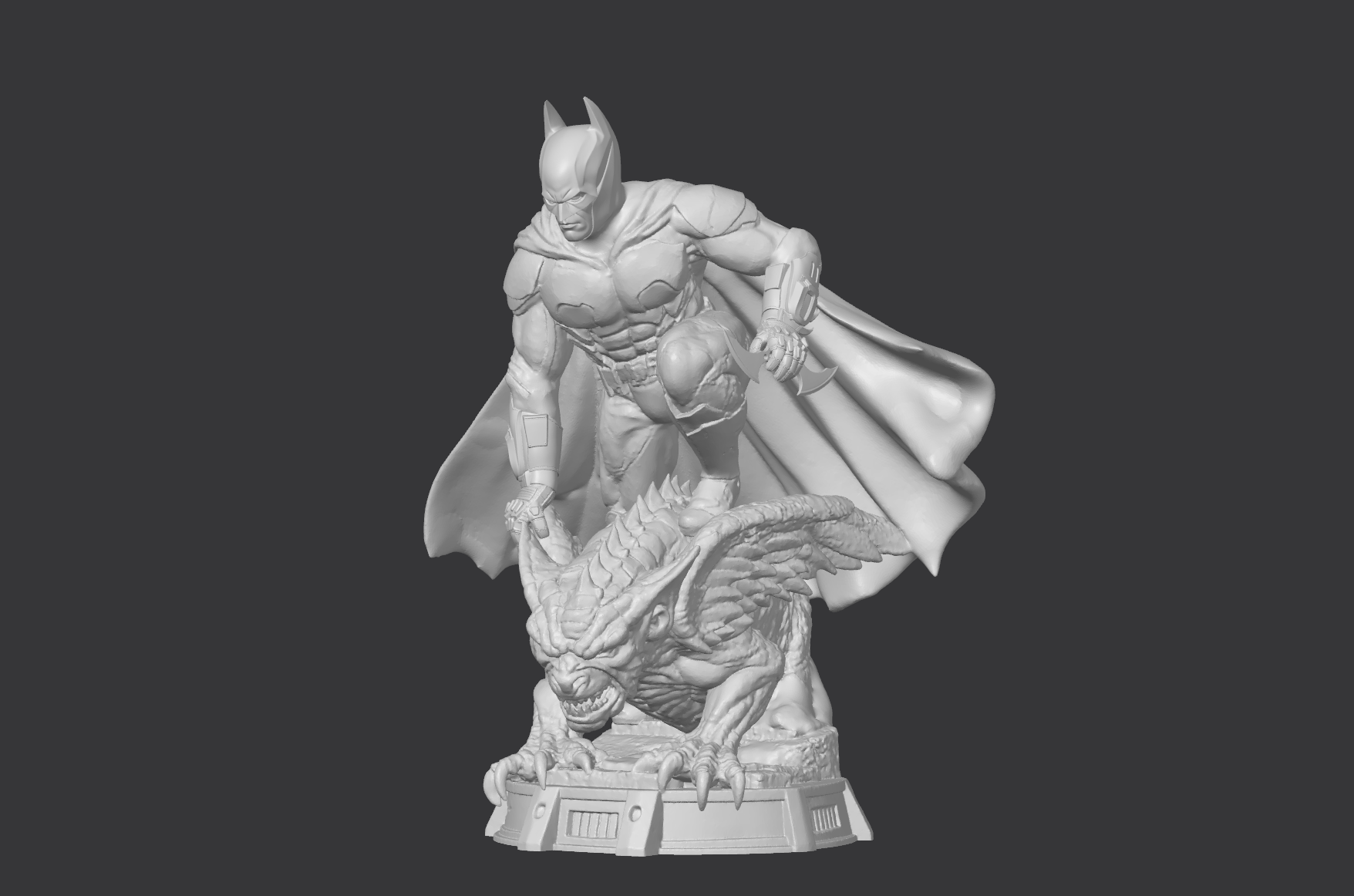 Miniatura 2 do modelo 3D Batman on Gargoyle