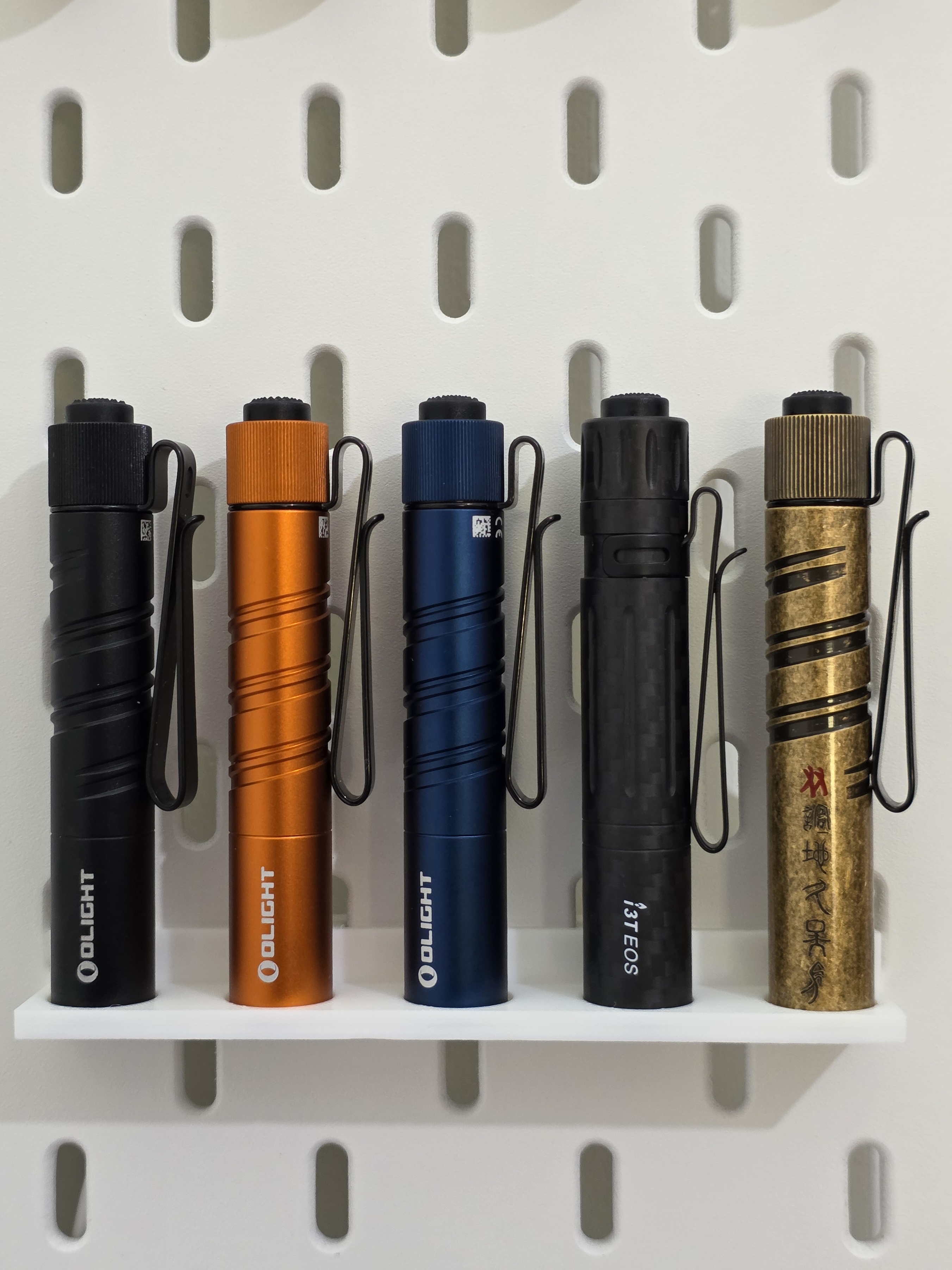 5x Olight I3E / I3T shelf for IKEA SKADIS