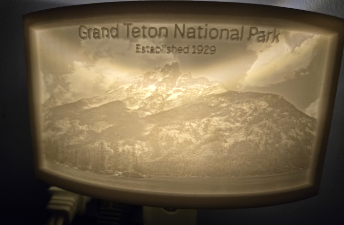Grand Teton Nightlight Lithophane