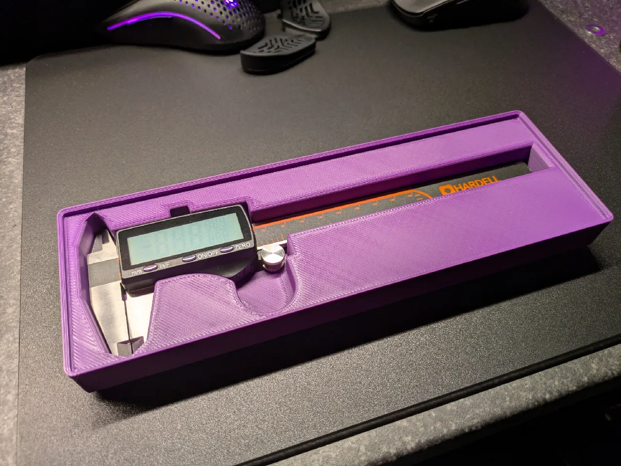 Gridfinity Bin for Hardell 6＂ Rechargeable Calipers by