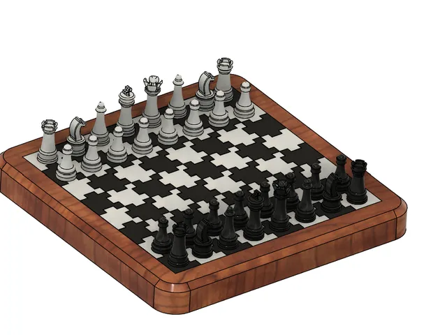 Not An Ordinary Chess Set (3D printable)