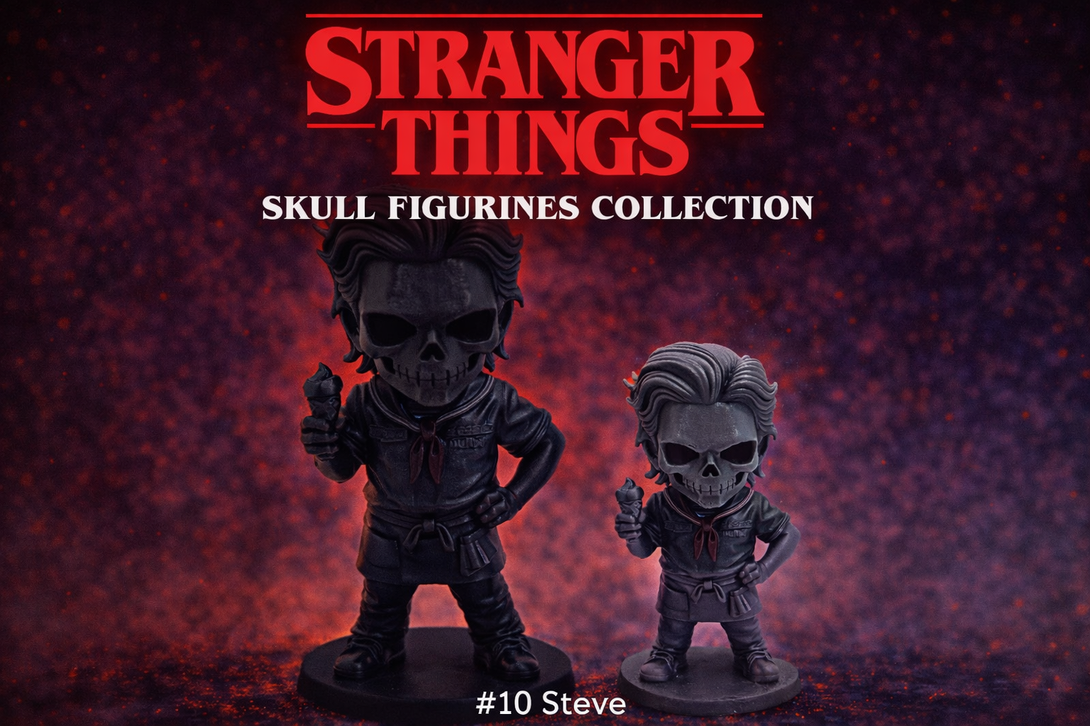 Stranger Things Skull Figurines Bundle #10 Steve