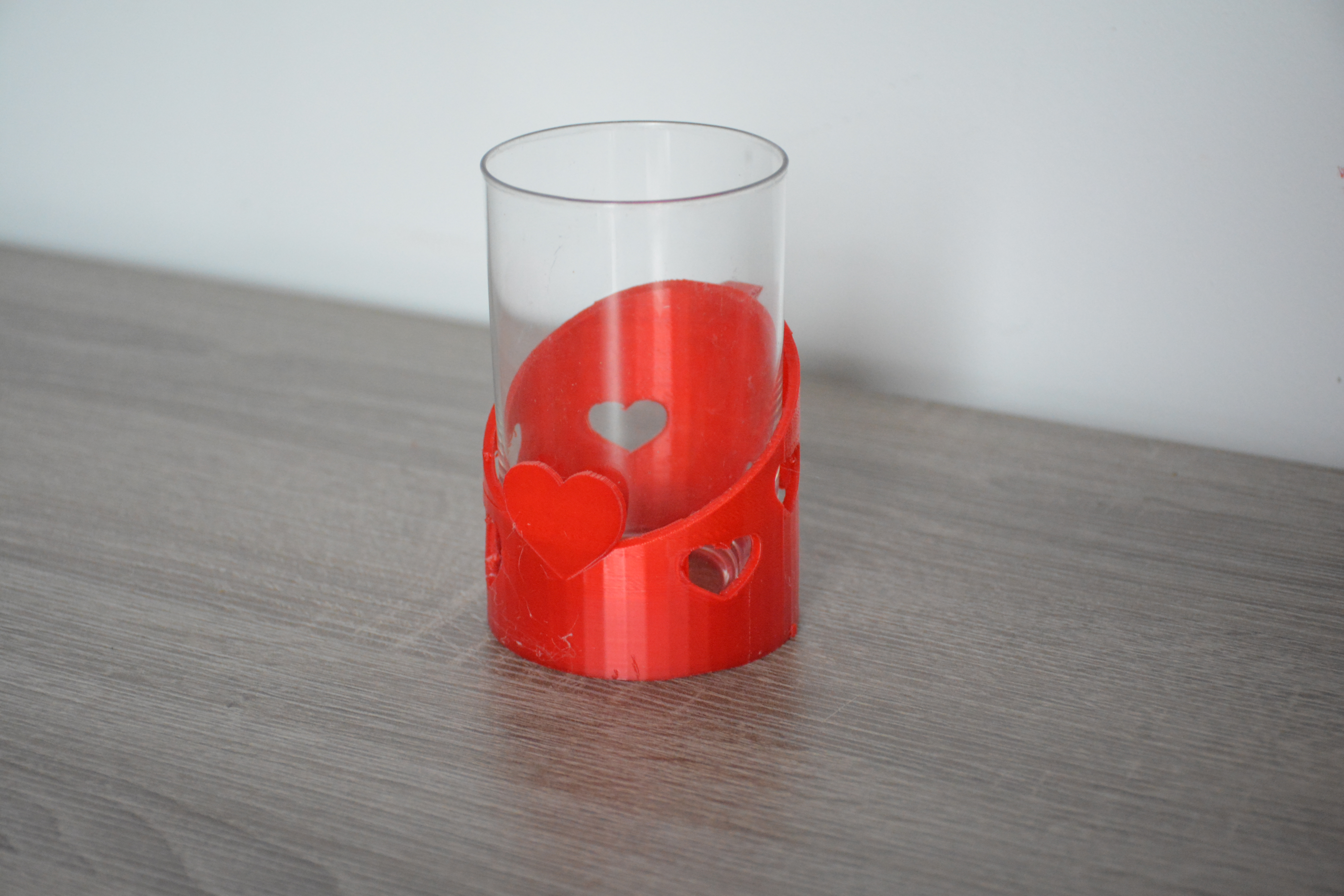 Valentine's Day glass basket
