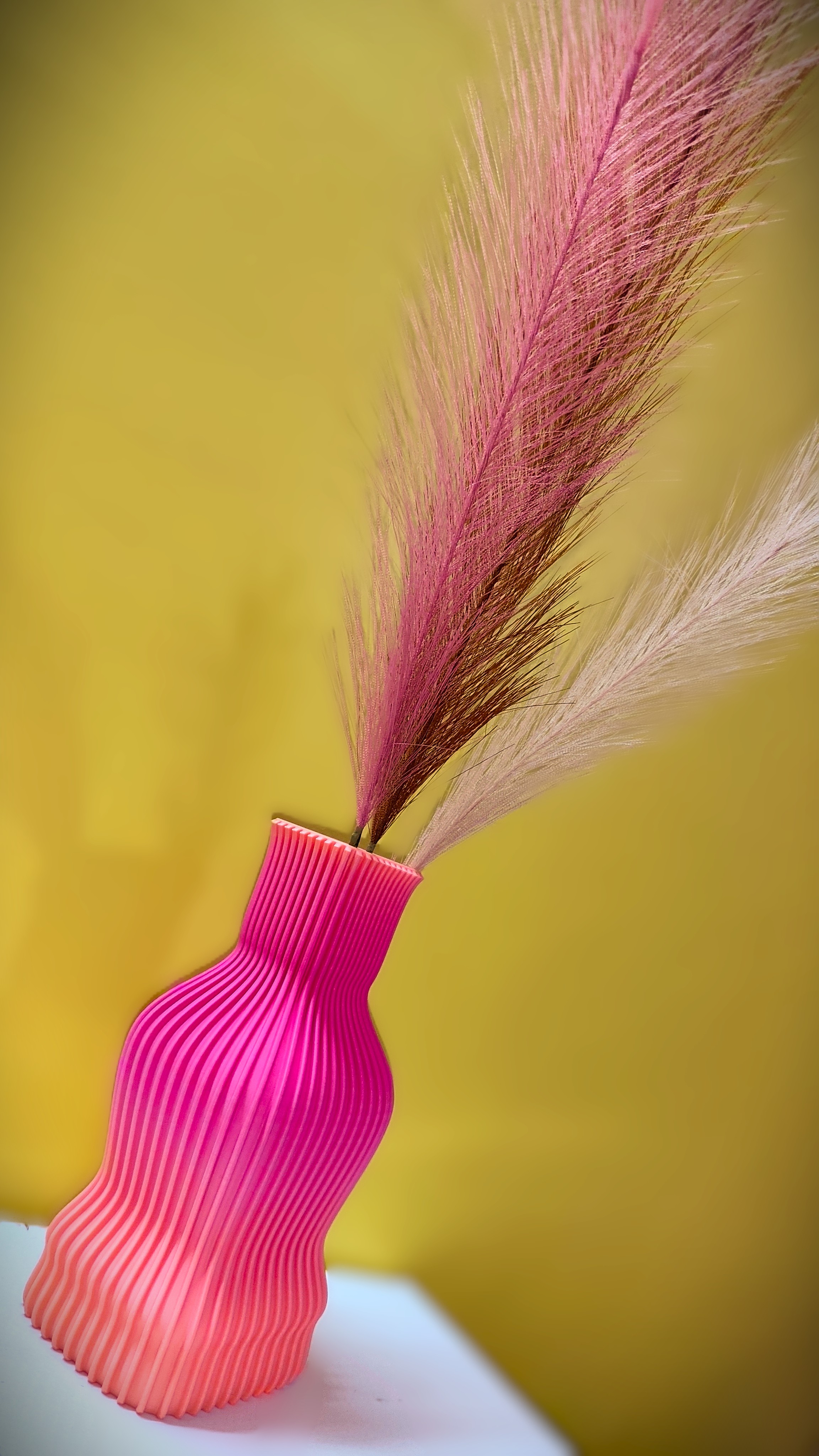 Rounded Rectangle Ribbed vase 3dprint file | No Support | FDM Friendly | Home Décor — miniatura 2