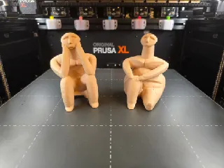 5000 BC -- The Thinker and the Sitting Woman of Hamangia