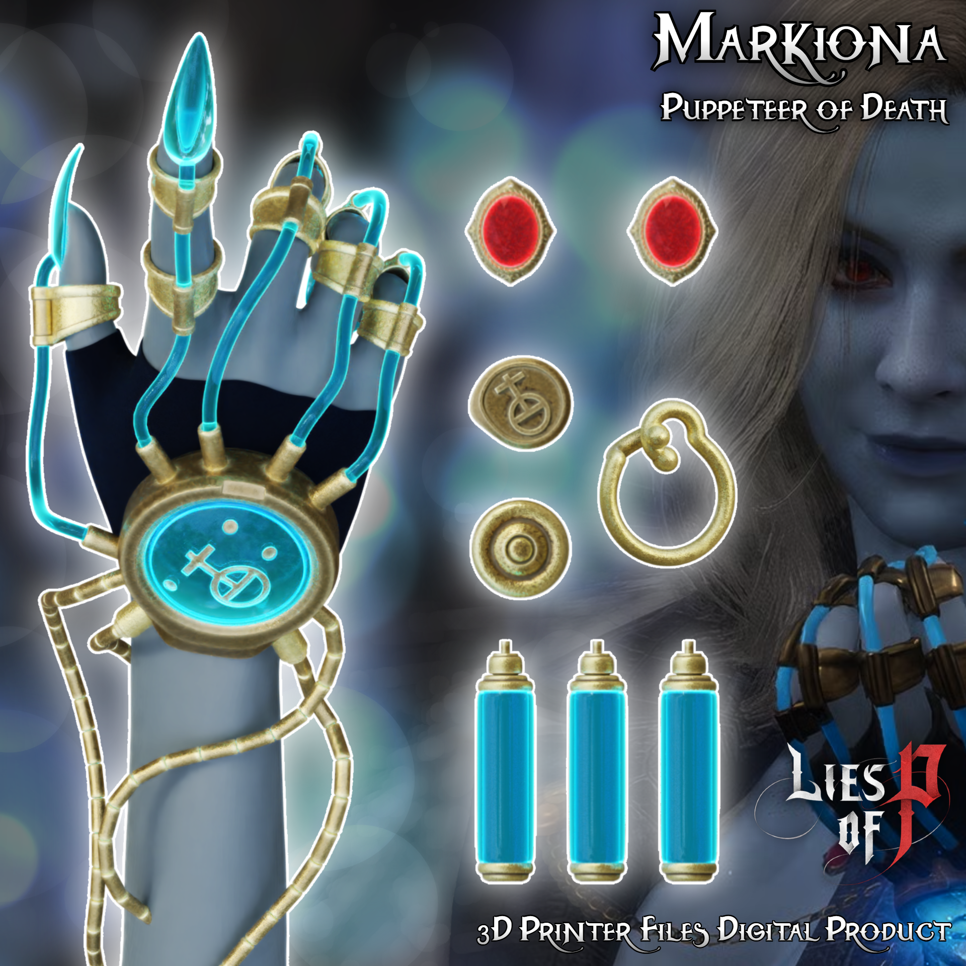 Fantasy Markiona, Puppeteer of Death Gauntlet and Accessories from Lies ofOverture