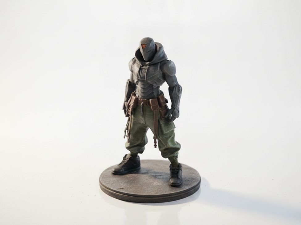 Hooded Soldier Figurine Street Style 3D Printable