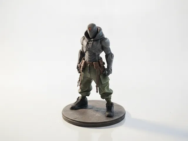 Hooded Soldier Figurine Street Style 3D Printable
