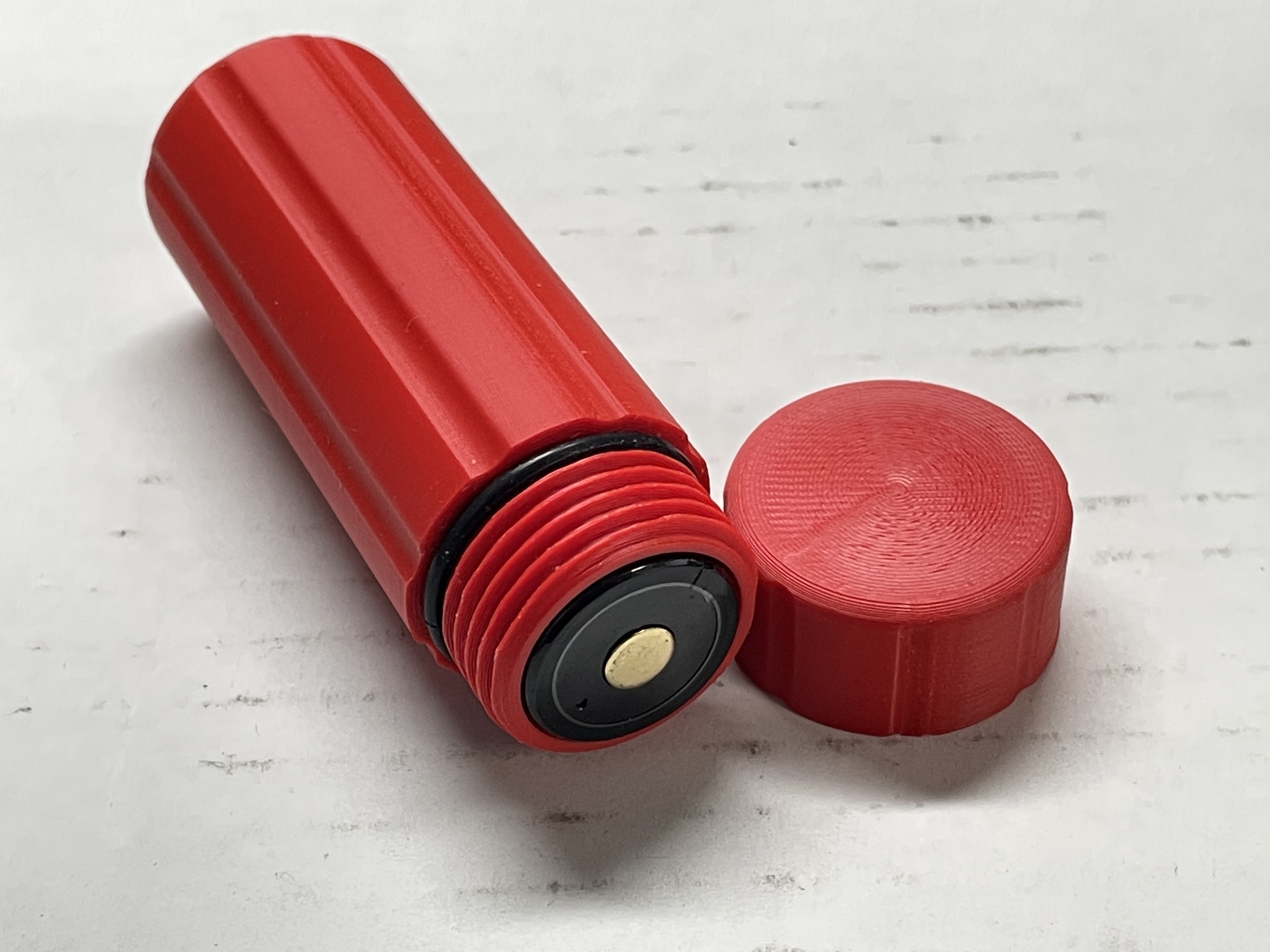 Battery Case for Surefire 18650 rechargeable with O-ring seal.