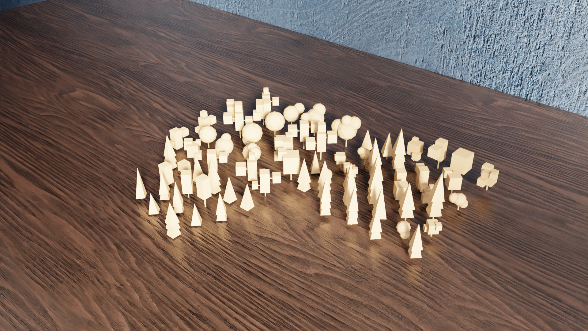Miniatura 6 do modelo 3D Low Poly Tree Bundle V1