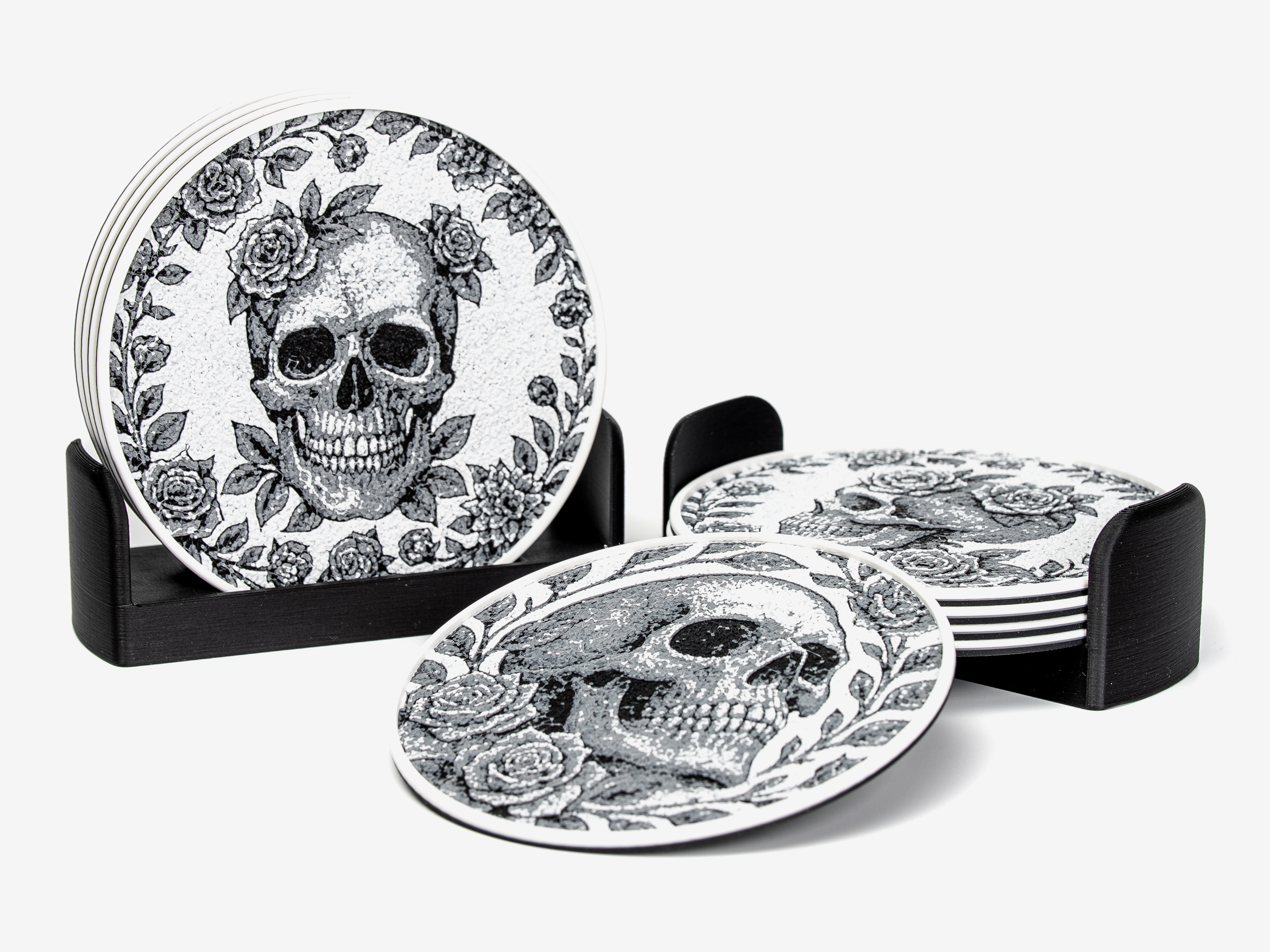 Floral Skull Coasters — miniatura 2