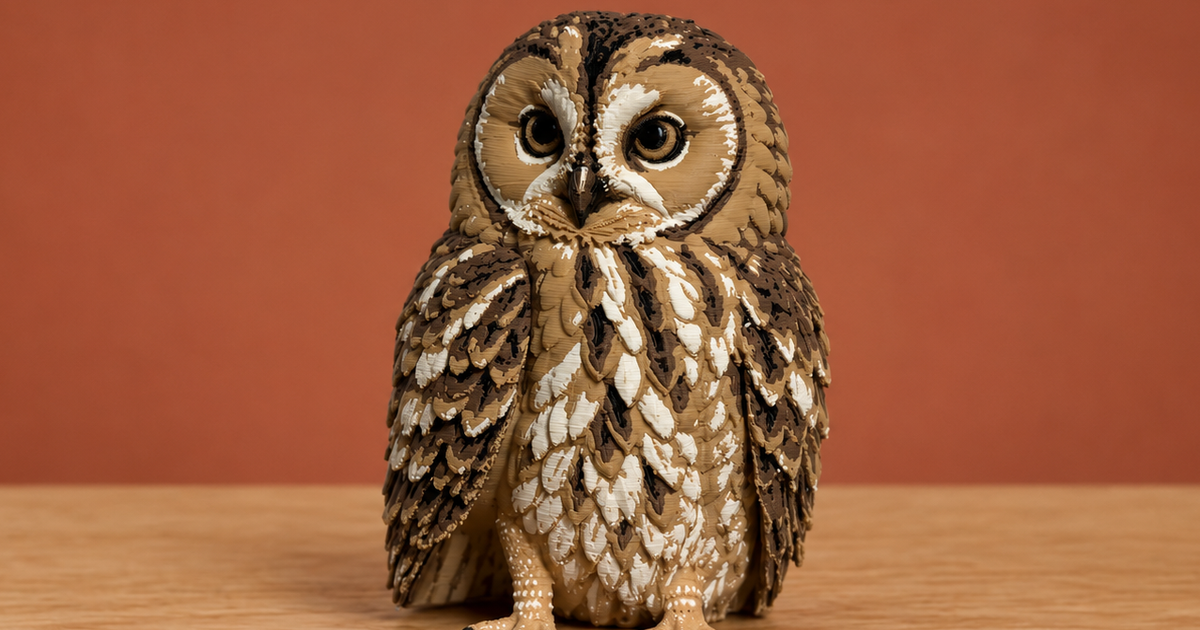 Realistic Owl Bird Figurine by 3D4pets | Download free STL model ...