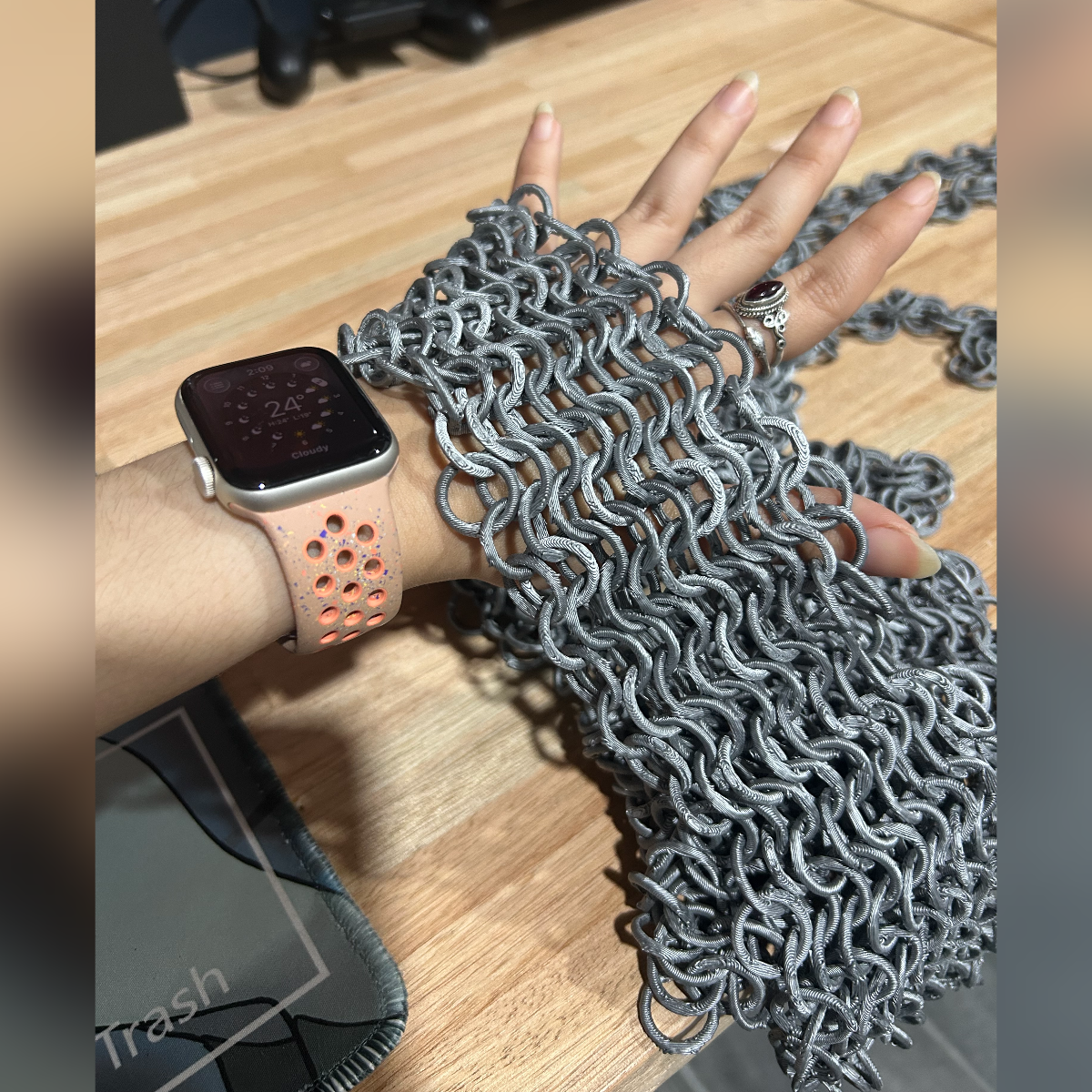 Chainmail Skirt Belt with Chains — thumbnail 3