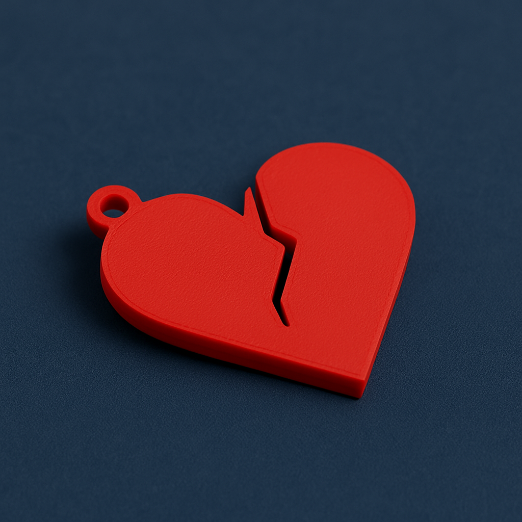 Broken Heart Keychain